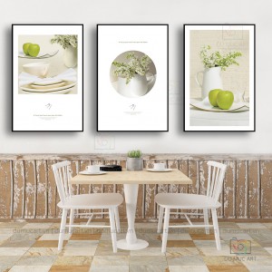 Tranh decor: Bếp xanh