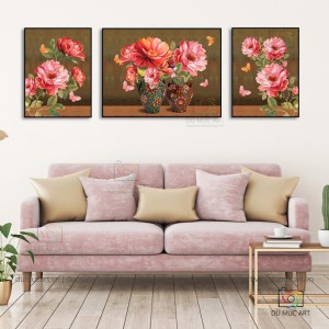 Tranh decor: Hoa đỏ