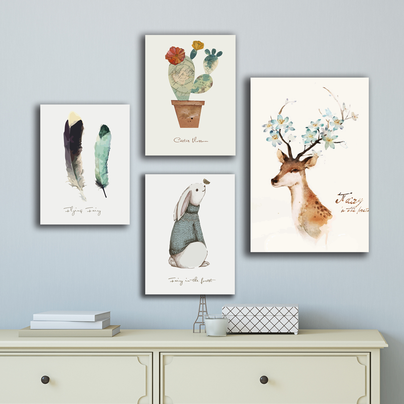 Tranh decor: Thỏ xinh