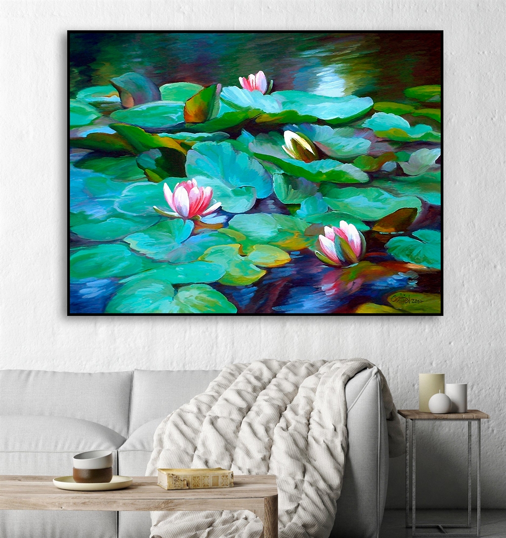 Tranh decor: Ao sen