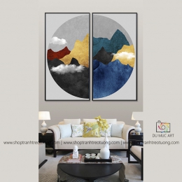 Tranh decor: Núi sắc màu