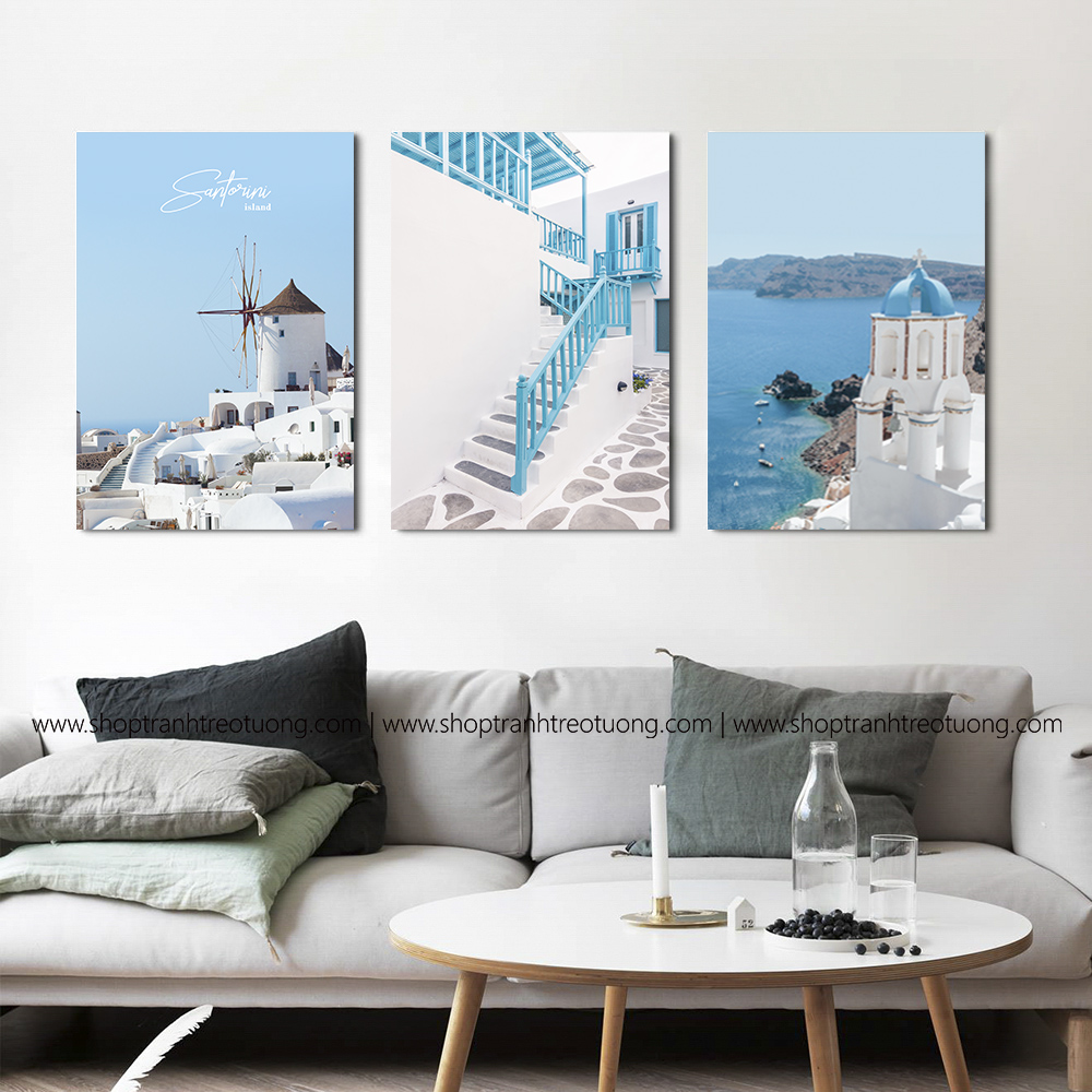 Santorini - Nét đẹp hùng vĩ và kiêu kỳ qua tranh treo tường decor độc đáo