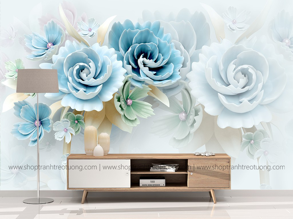 Tranh dán tường: Hoa ngọc