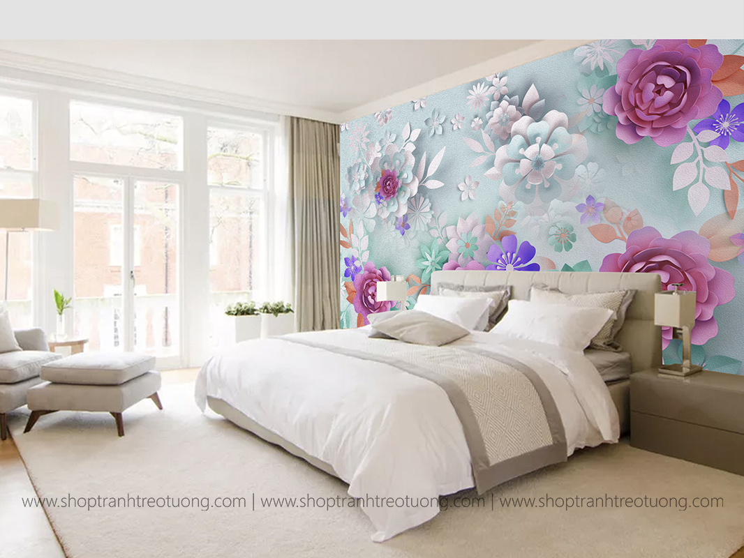Tranh dán tường: Hoa