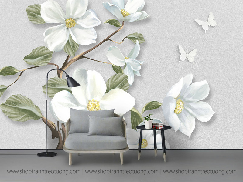 Tranh dán tường: Hoa ngọc