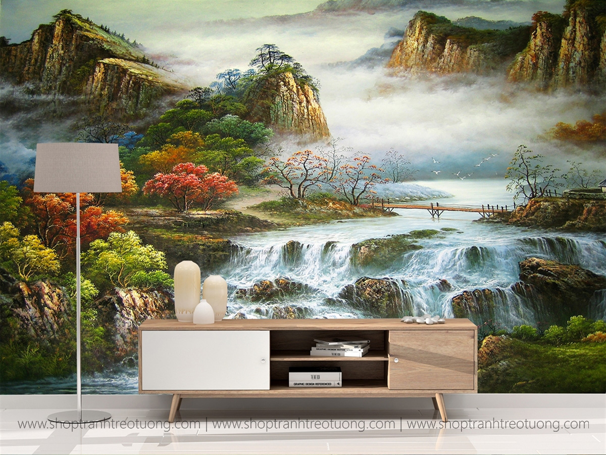 Tranh dán tường: Núi non