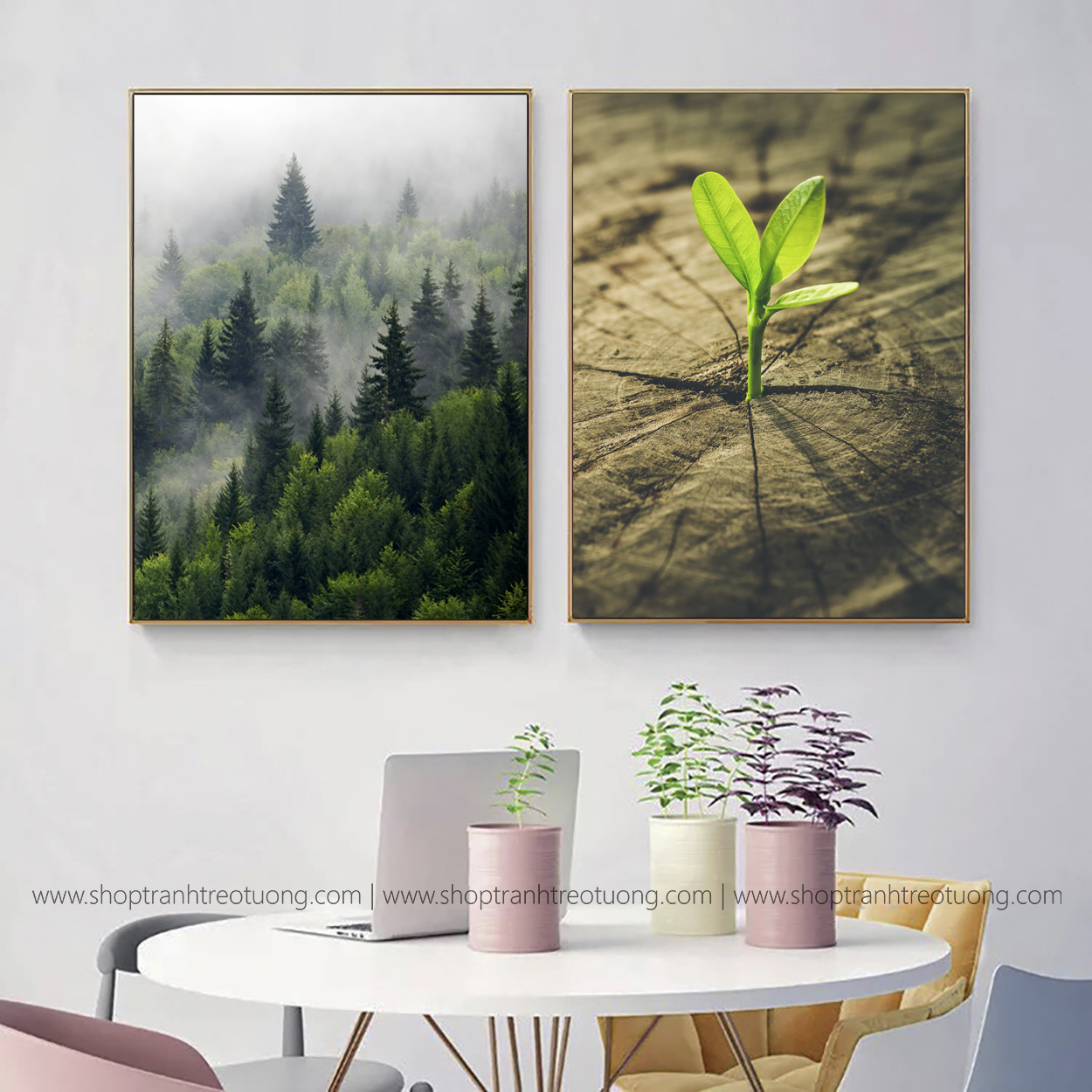 Tranh canvas: Rừng và chồi