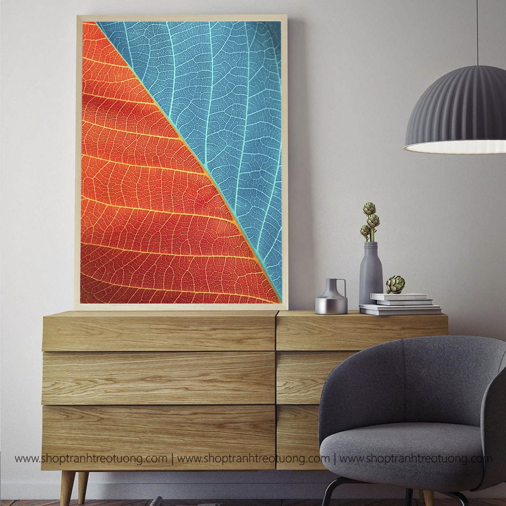 Tranh decor: Lá trừu tượng