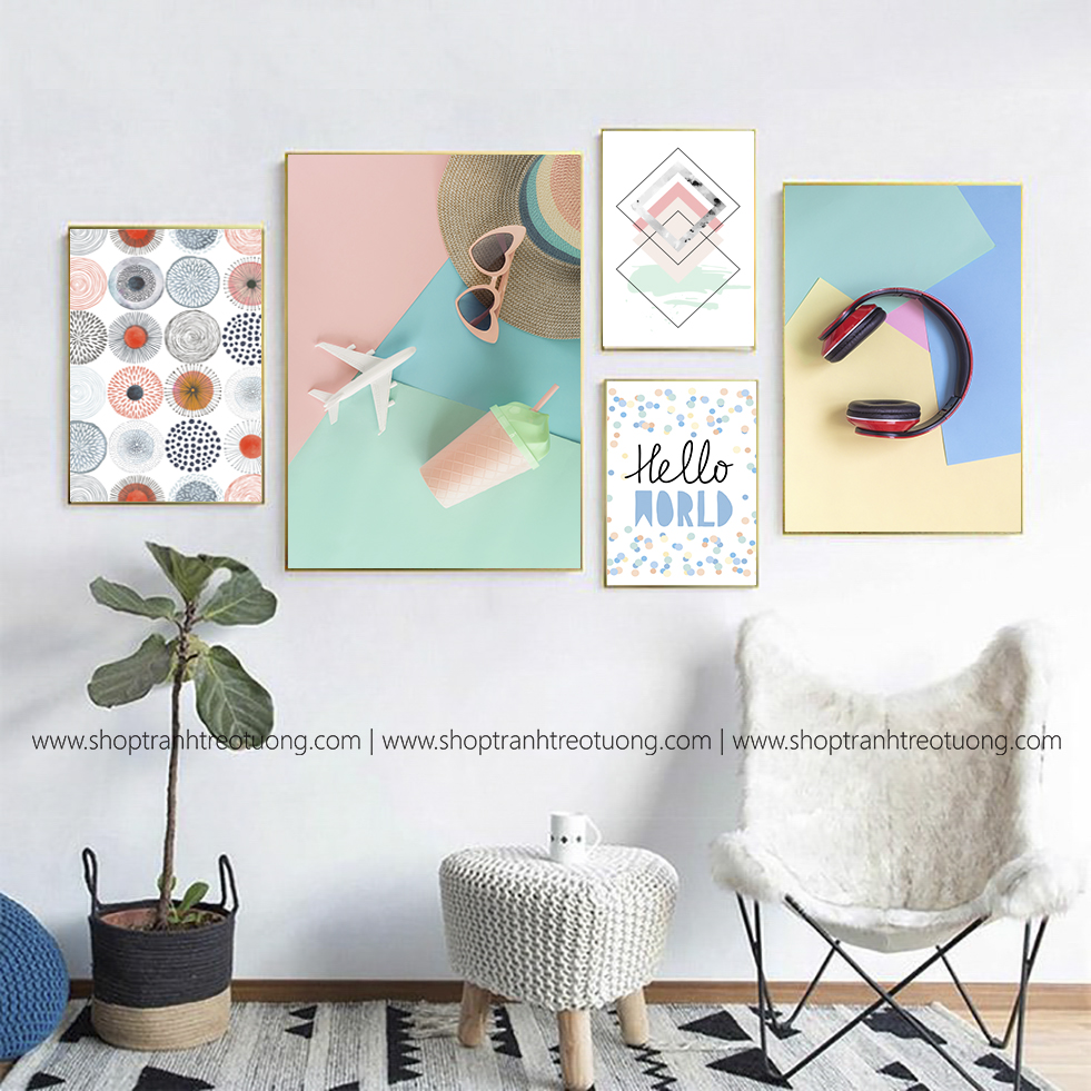 Tranh decor: Hello world